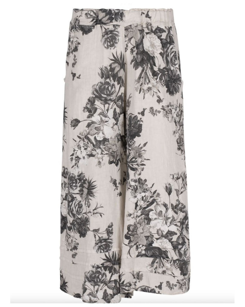 M Made in Italy Woven Pant Coconut Blooms
