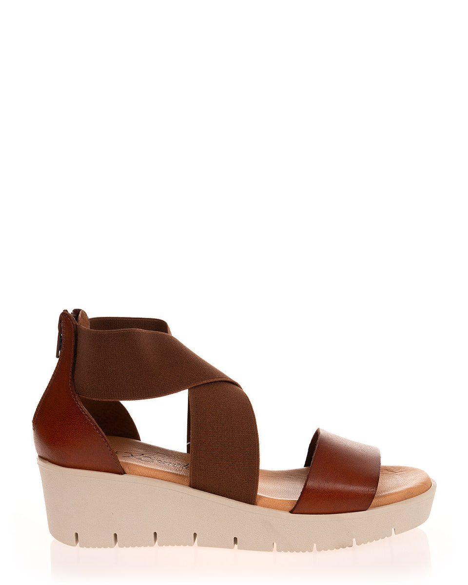 Wedge on sale sandals leather