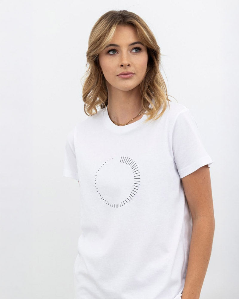 X.LAB Timer Tee White/Black Print