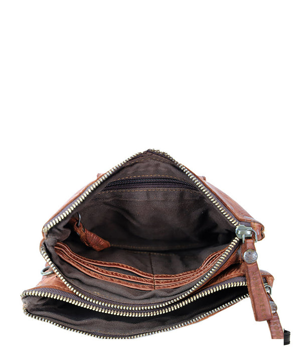Kompanero Marley Black Leather Clutch- Shoulder Bag