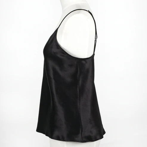 Carmen Kristein Silk Camisole Top Black