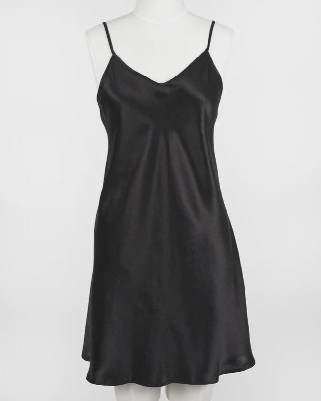 Carmen Kirstein Silk Chemise Black