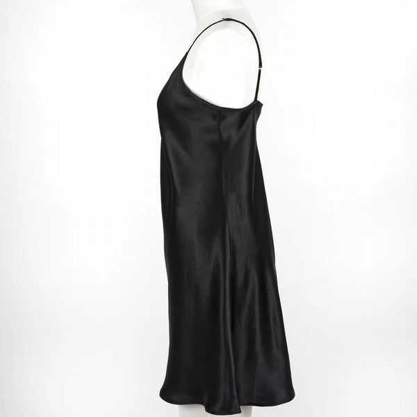 Carmen Kirstein Silk Chemise Black