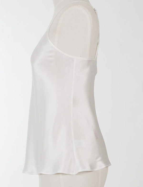 Carmen Kristein Silk Camisole Top Pearl
