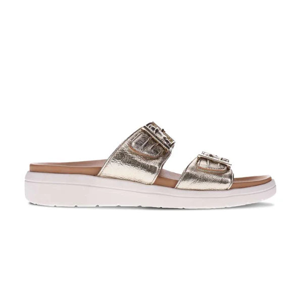 Mia Vita Bowie Champagne Leather Low Slide