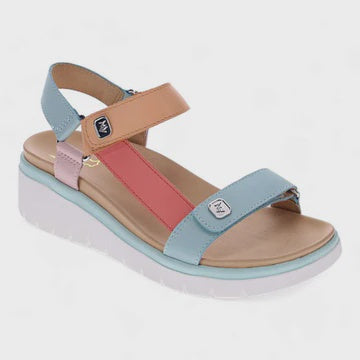Mia Vita Candice Jade Multi Leather Comfort Sandal
