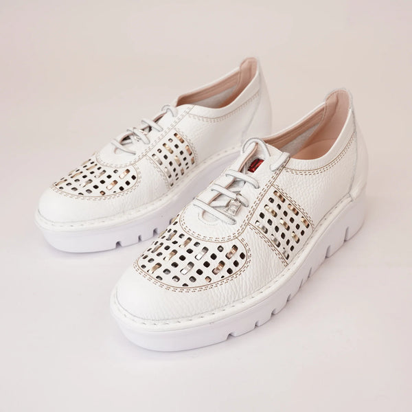Jose Saenz 4423 - BG  Blanco Leather Casual Lace Up
