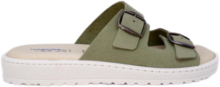 Plumaflex A80500 Kaki  Leather Casual Slide