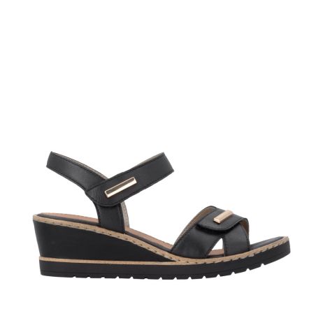 Remonte R6266/01 Wilford Black Leather Sandal