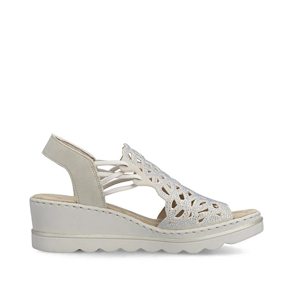 Rieker 67465/62 Wembley Beige Wedge Sandal