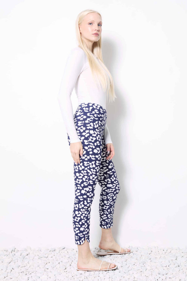 Up Florist Pant Navy & White Petals