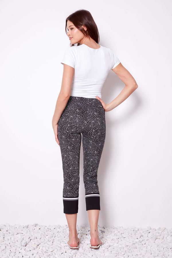 Up Edge Crop Pant Black & White