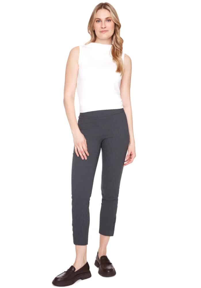 UP Pants Mist Side Slit Techno Ankle Pant Grey