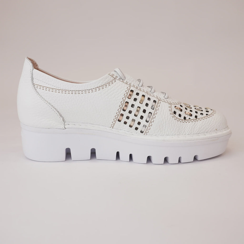 Jose Saenz 4423 - BG  Blanco Leather Casual Lace Up