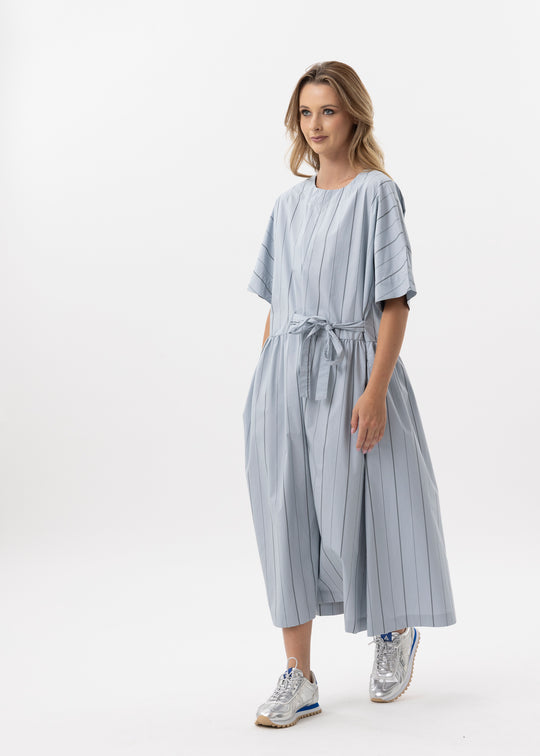 X LAB Frame by Frame Dress Silver Stripe Cotton