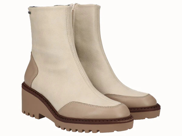 Viguera 8292 Beige Leather Ankle Boot