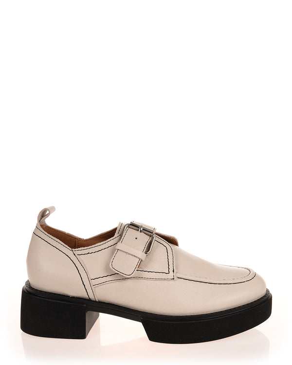 Alfie & Evie Toffee Stone Leather Casual Shoe