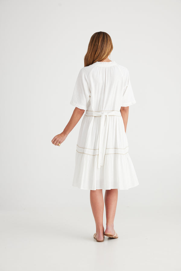 Brave & True Soiree Dress White & Natural