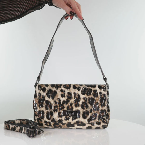 Minx Spice Crossbody Bag Leopard Patent