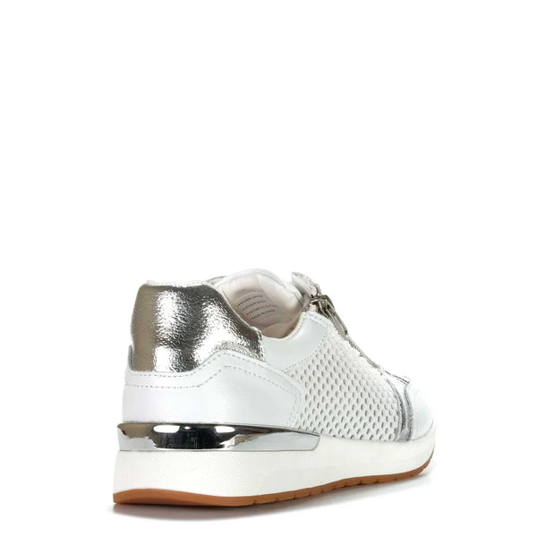 Bay Lane Glebe White Mesh Leather Sneaker
