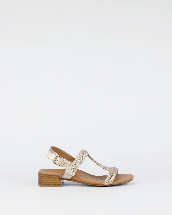 Bay Lane Damsel Champagne Leather Sandal