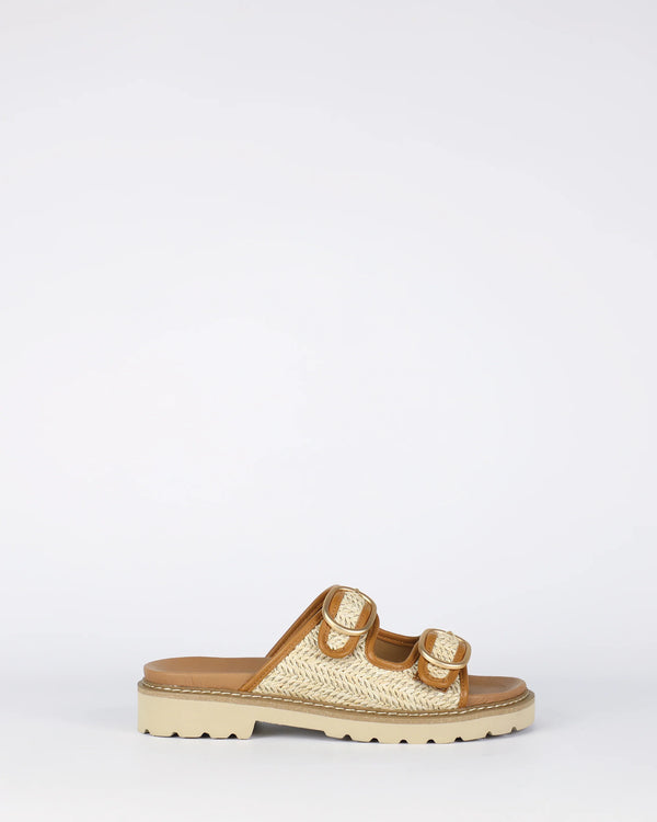 Bay Lane Daytime Light Tan Raffia Slide