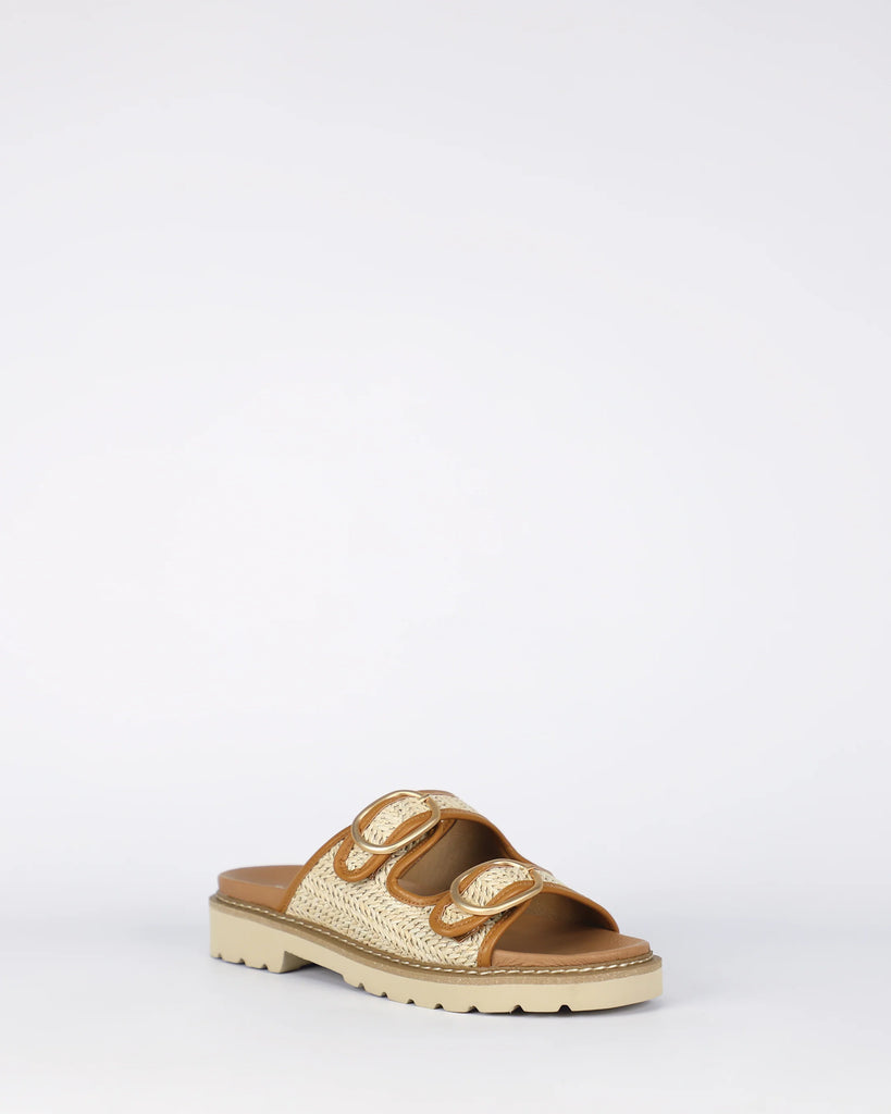 Bay Lane Daytime Light Tan Raffia Slide