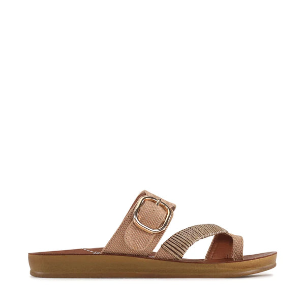 Los Cabos Bria Carmel Raffia Slide