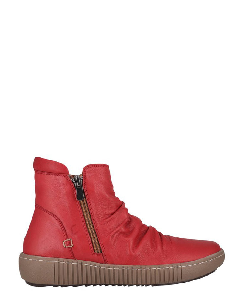 Cabello Winnie Red Leather Casual Boot