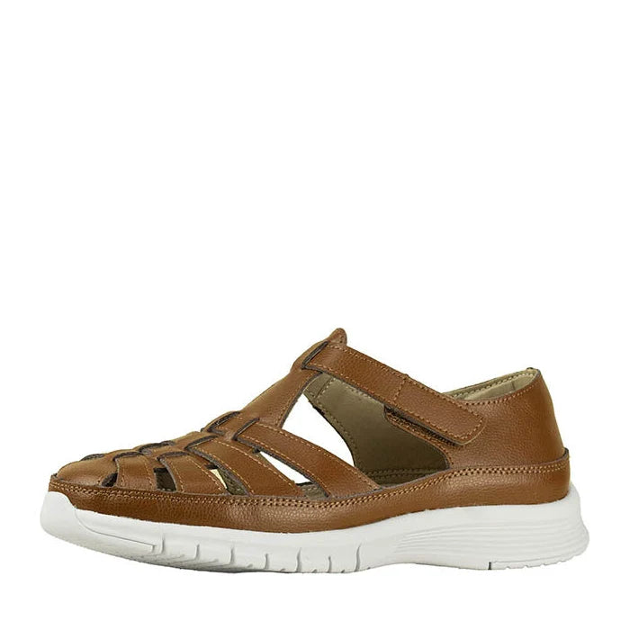 Just Bee Cerina Tan Leather Sandal
