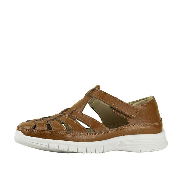 Just Bee Cerina Tan Leather Sandal