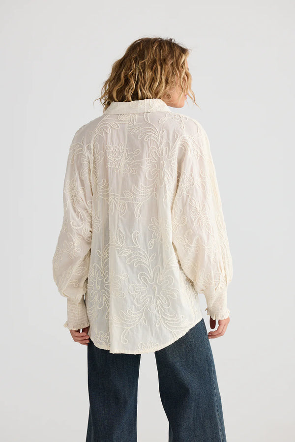 Talisman TA25312-1 Chantilly Shirt Natural Embroidery