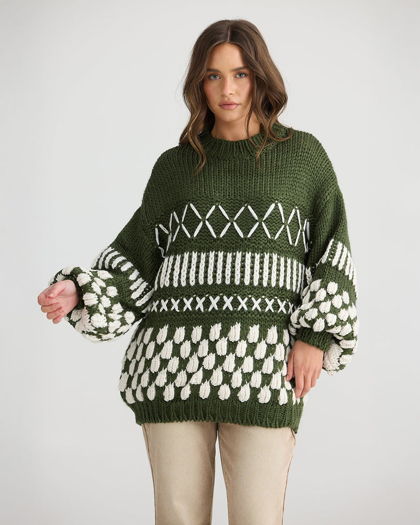 Talisman TA25132/1 Colorado Knit Khaki/ Off White