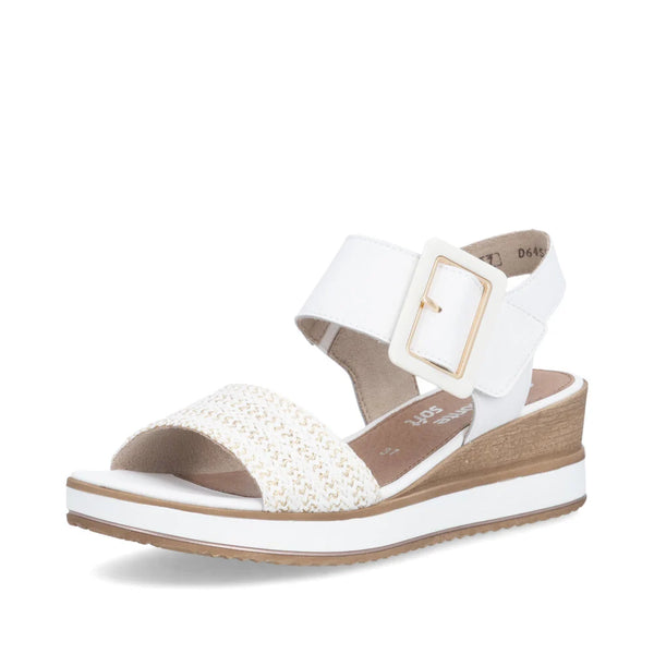 Remonte D6453-81  Wilmslow White Combination Leather Sandal