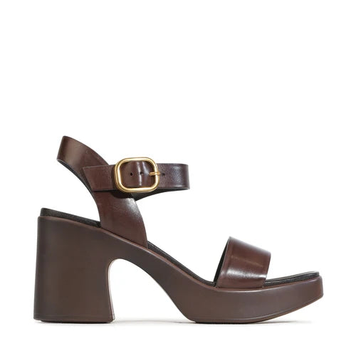 EOS Doli Chestnut Leather Platform Heel