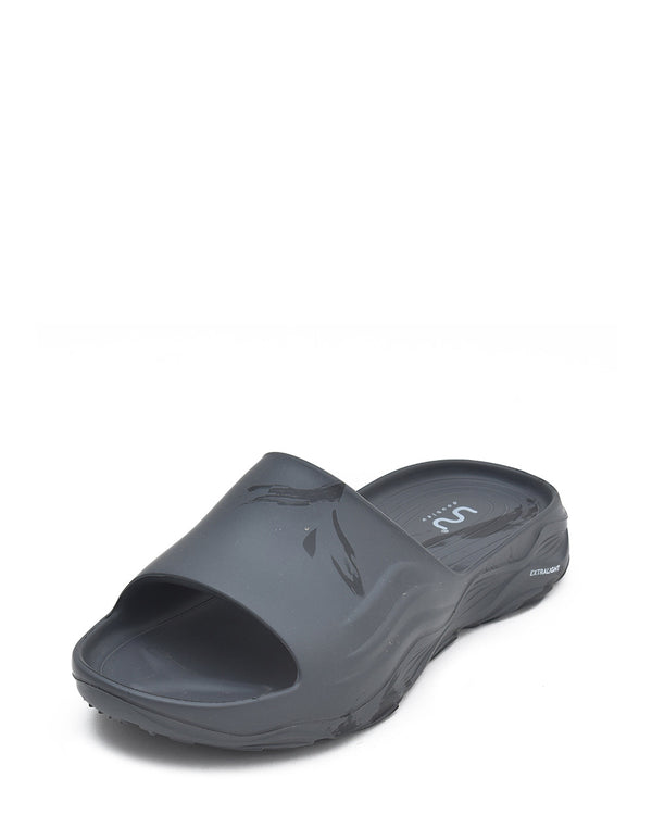 Doubleu Ultra Sporty Mens Slides Carbone Black