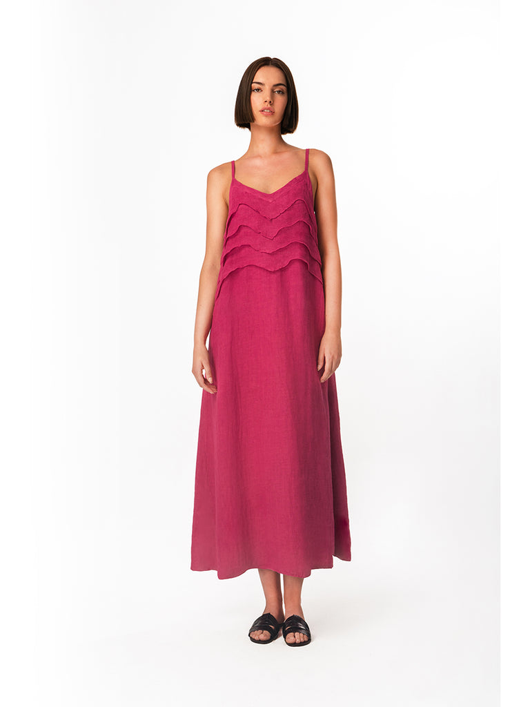 Harris Cotton 2274 Linen Gauze Dress/Resort Berry