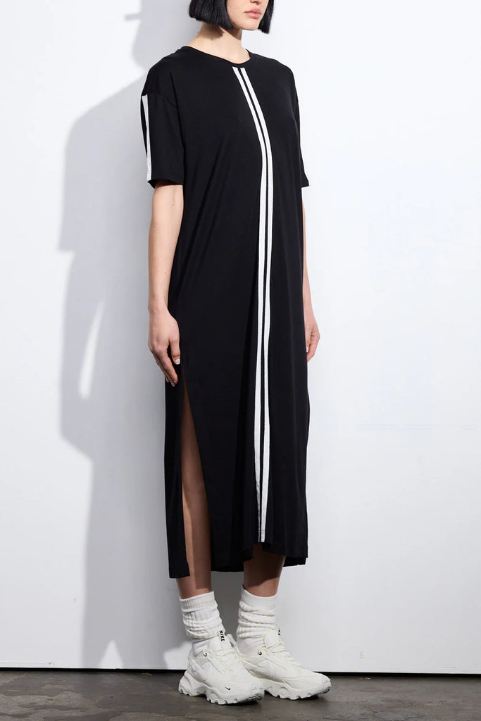 dref_by_d Soange Tee Dress Black/Ivory Trim