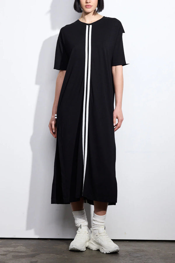 dref_by_d Soange Tee Dress Black/Ivory Trim