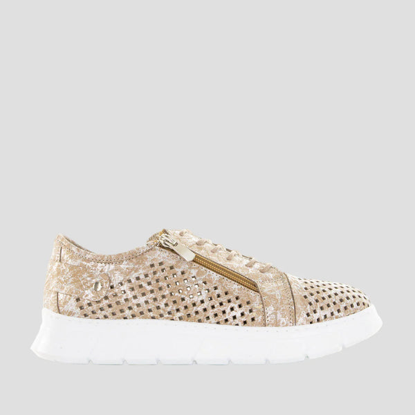 Cabello EG17P Taupe Print Leather Sneaker