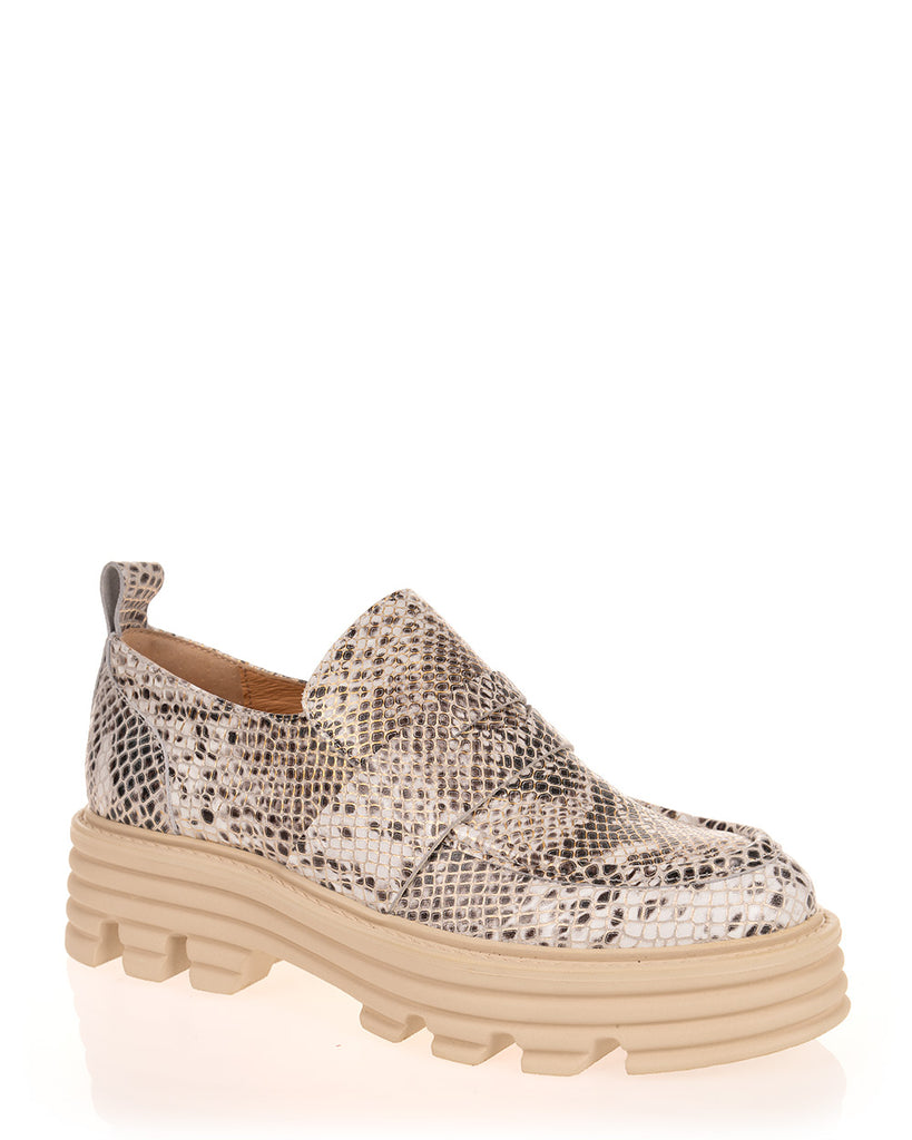 EOS Jania Champagne Snake Leather Casual