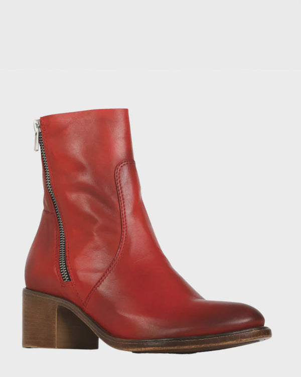 EOS Rogue Ruby Leather Ankle Boot