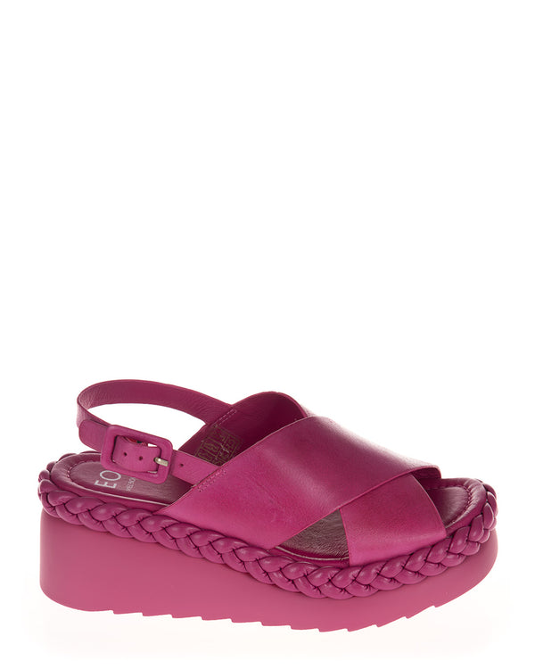 EOS Melia Fuxia Leather Sandal