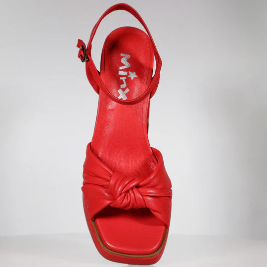 Minx Flair Red Leather Summer Heel