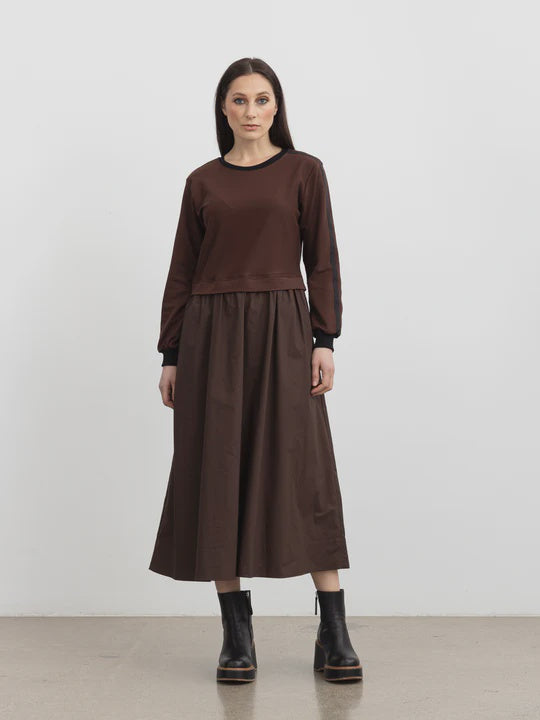 X LAB 531 Frost Noir Dress Brown