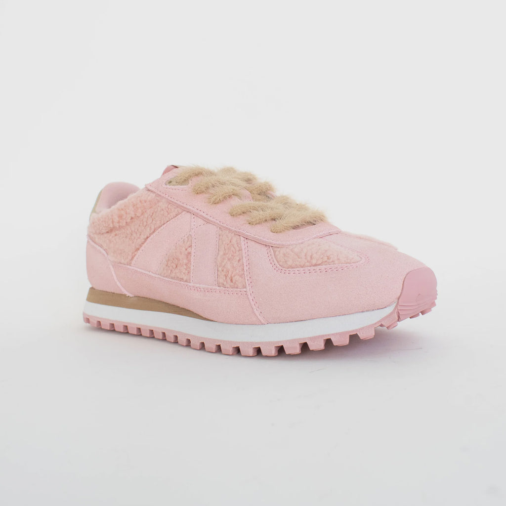 ASFVLT Gate 082 Pink Sherpa Leather Sneaker