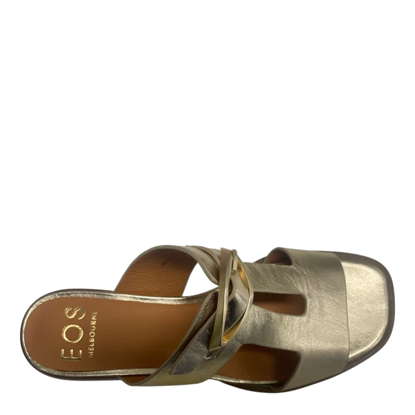 EOS Ikami Soft Gold Leather Slide