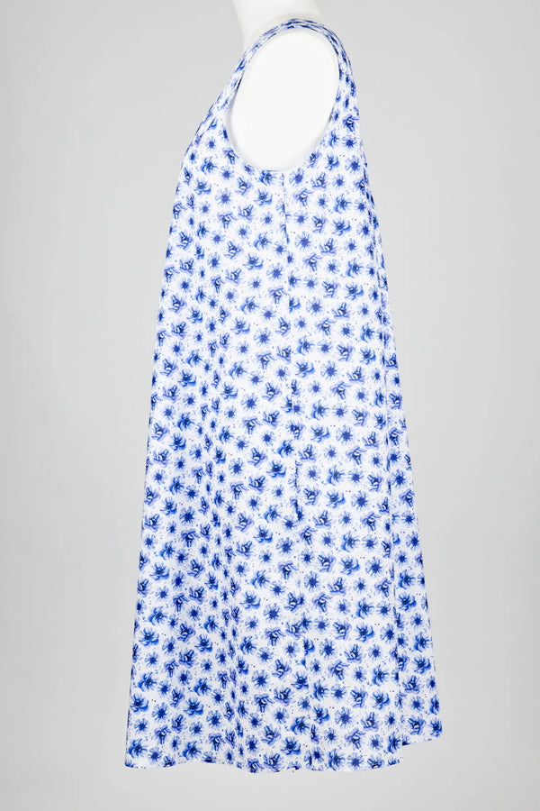 Carmen Kirstein Duchess Blue Poppy Cotton Nightwear