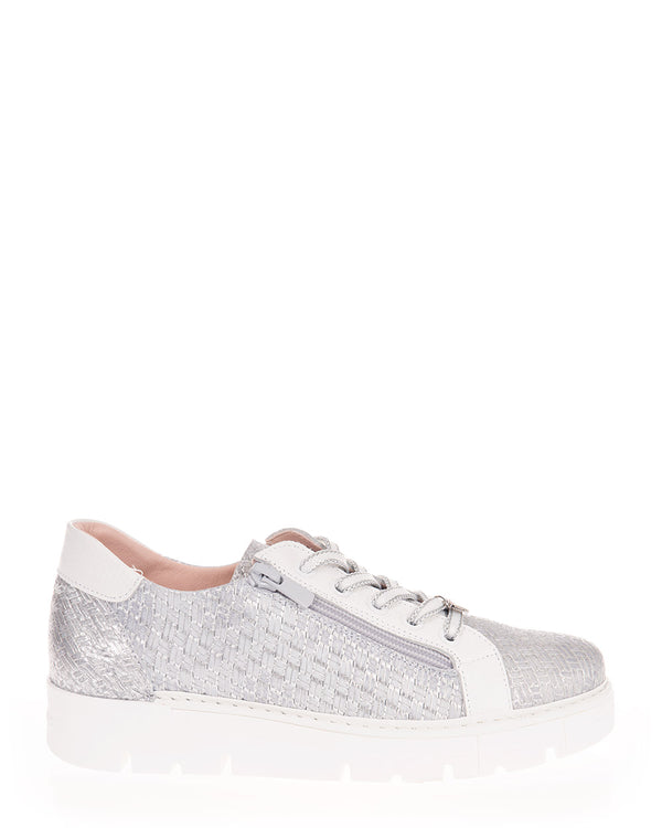 Jose Saenz 2001 CR-BG Plat- Blanc Leather Sneaker