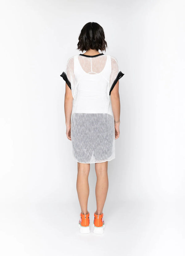 Blacklist Lorenza Tunic White/ Black Trim